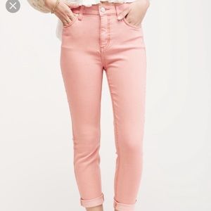NWT Free People High Rise Roller Skinny - Peach